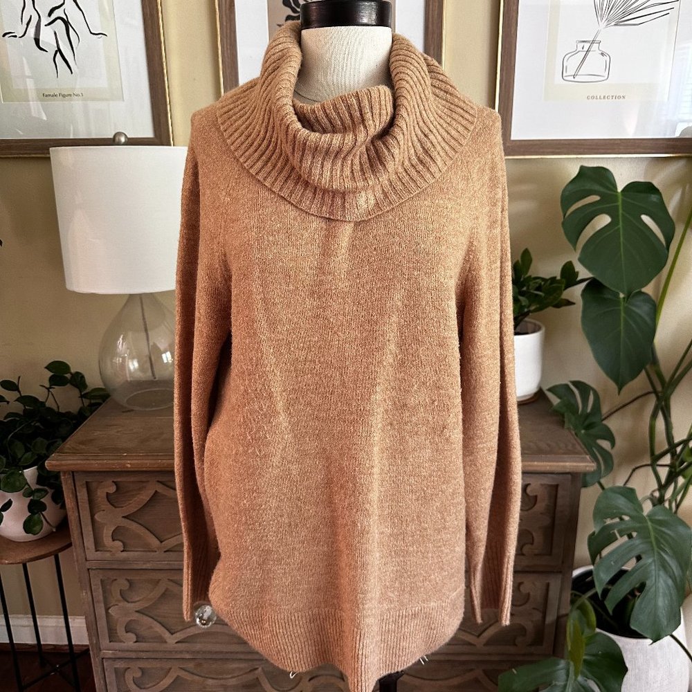 Banana Republic Camel Cowl Neck Sweater - Medium